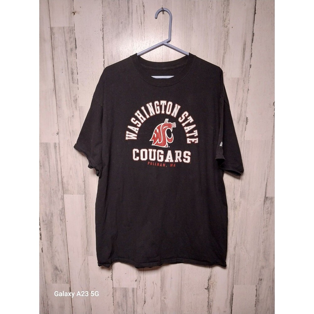 Washington State Cougars Mens 2XL Black Short Sleeve Tee
